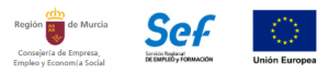 «EMPRESA SUBVENCIONADA POR CONTRATACION INDEFINIDA DE 1 PUESTO DE TRABAJO POR LA COMUNIDAD AUTÓNOMA DE LA REGION DE MURCIA, CONSEJERIA DE EMPRESA, EMPLEO Y ECONOMIA SOCIAL, A TRAVES DEL SERVICIO REGIONAL DE EMPLEO Y FORMACION, Y COFINANCIADO POR LA UNION EUROPEA»